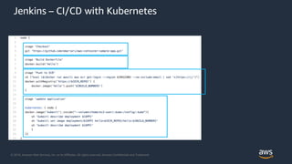 © 2018, Amazon Web Services, Inc. or its Affiliates. All rights reserved. Amazon Confidential and Trademark
Jenkins – CI/CD with Kubernetes
 