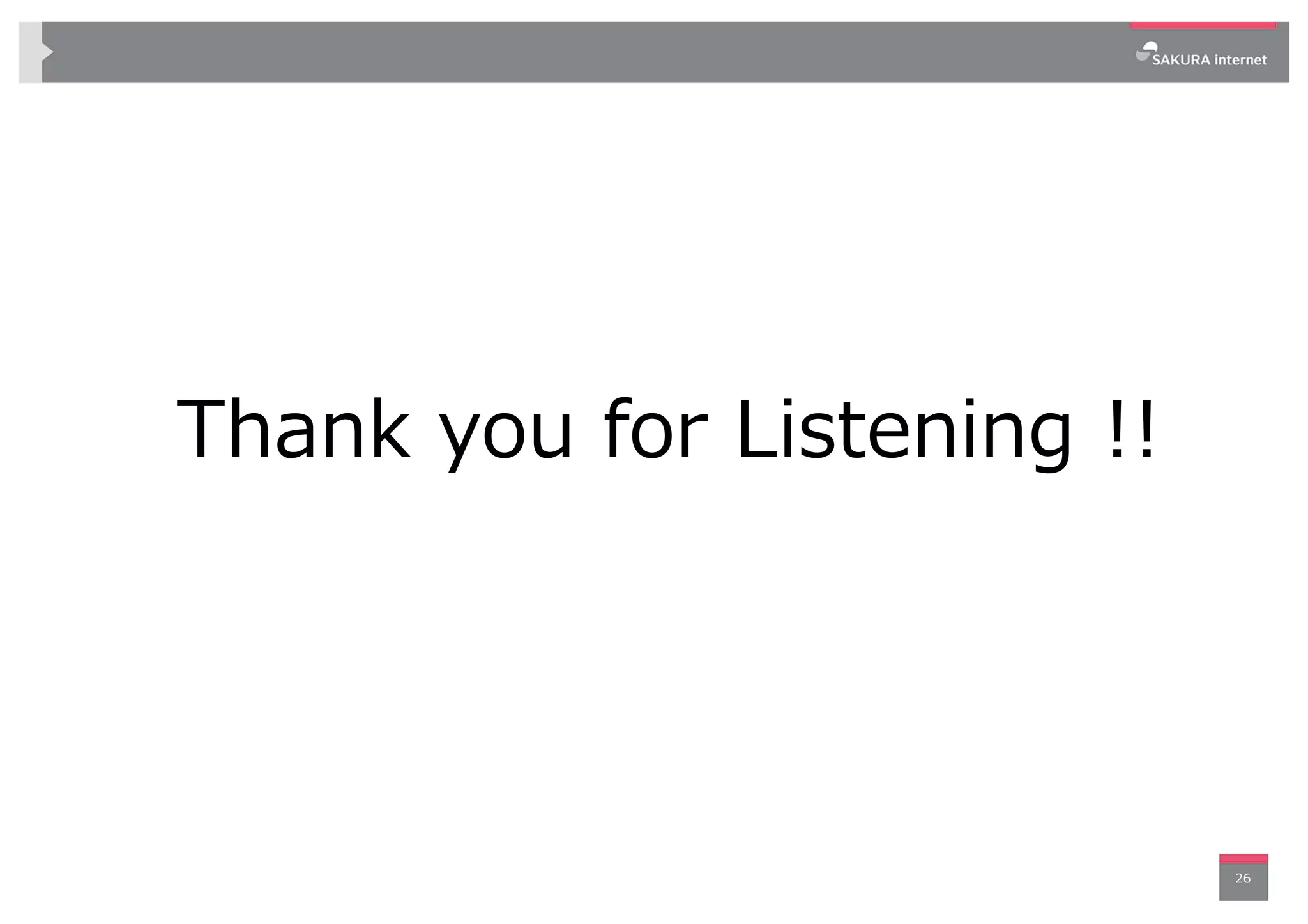 Thank you for Listening !!
26
 