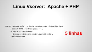 Linux Vserver: Apache + PHP
5 linhas
 