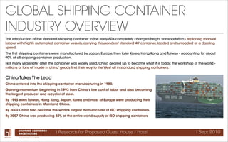 Shipping Container Study Shipping Container Architecture Research | PDF