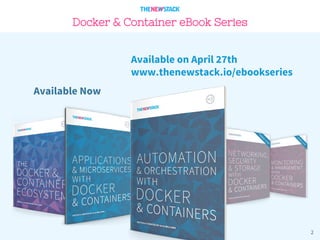 2
Docker & Container eBook Series
Available Now
Available on April 27th
www.thenewstack.io/ebookseries
 