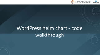 WordPress helm chart - code
walkthrough
 