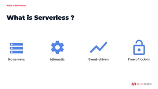 What is Serverless
What is Serverless ?
 