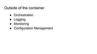 ContainerDays NYC 2015: "Easing Your Way Into Docker: Lessons From a Journey to Production" (Patrick Mizer & Steve Woodruff)