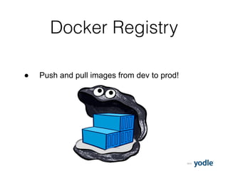 2015
Docker Registry
● Push and pull images from dev to prod!
 