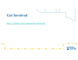 https://github.com/containerd/containerd
Get Involved
 