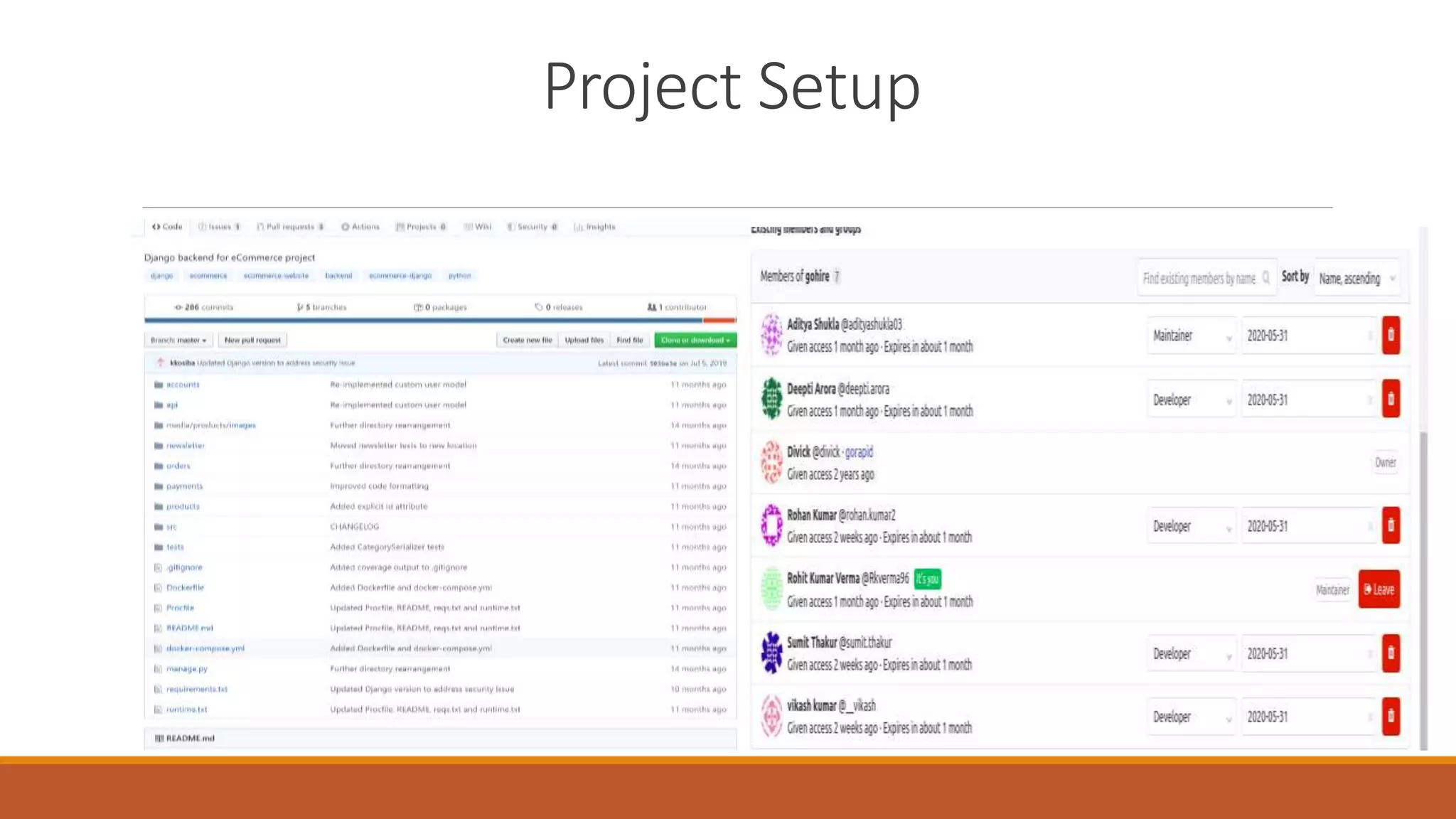 Project Setup
 