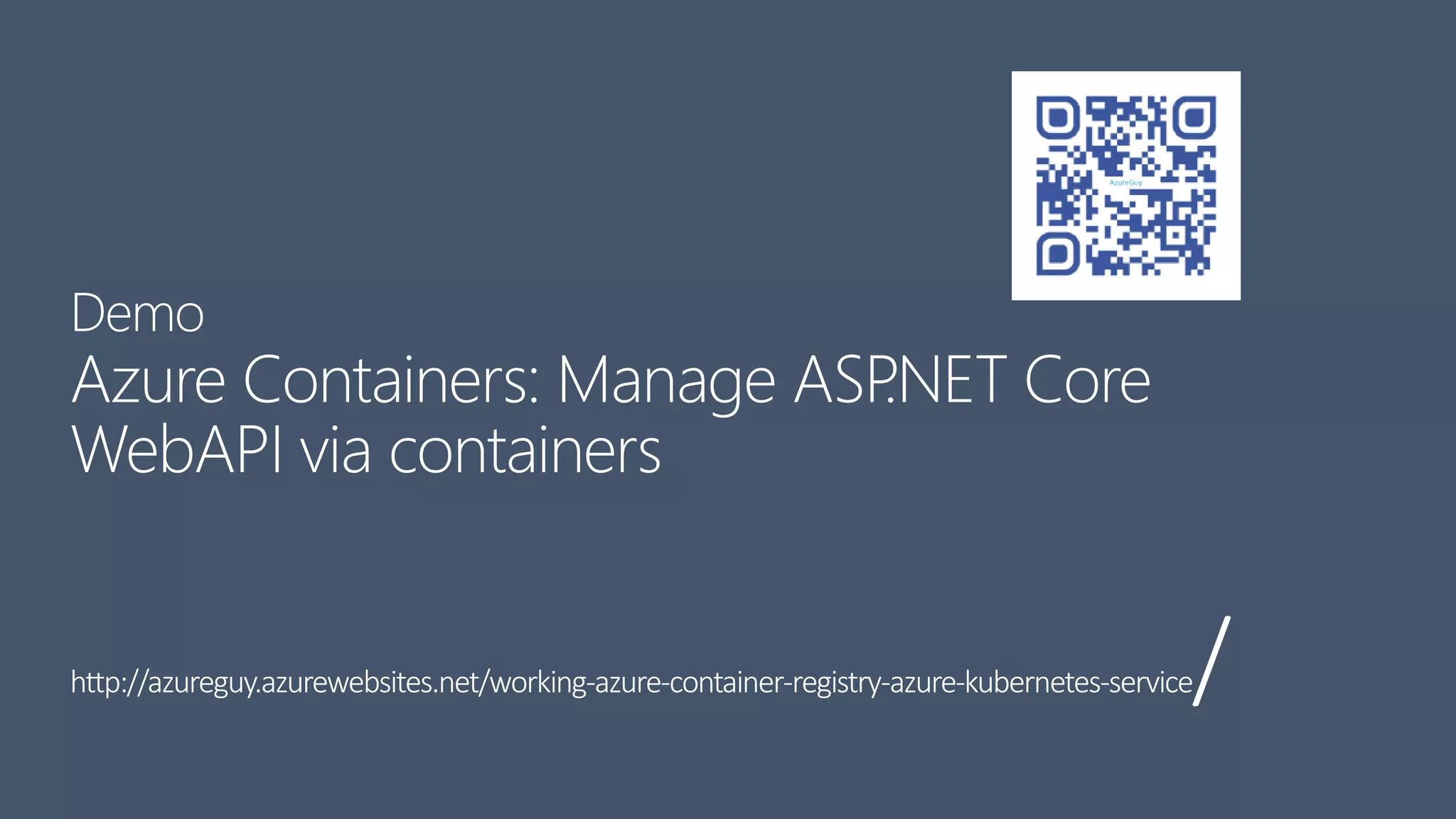 http://azureguy.azurewebsites.net/working-azure-container-registry-azure-kubernetes-service/
 