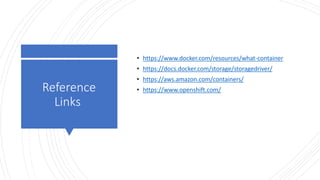 Containerized Applications Overview | PPTX