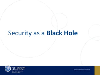 Security as a Black Hole
 