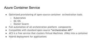 Container on azure | PPTX