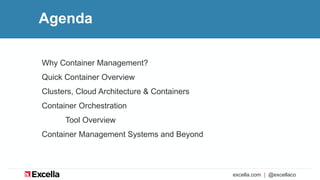 Container orchestration overview | PPTX