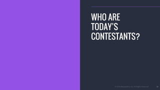 © 2016 Mesosphere, Inc. All Rights Reserved. 38
WHO ARE
TODAY’S
CONTESTANTS?
 