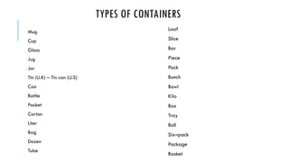 CONTAINERS VOCABULARY BASIC ENGLISH LEVEL 1.pptx