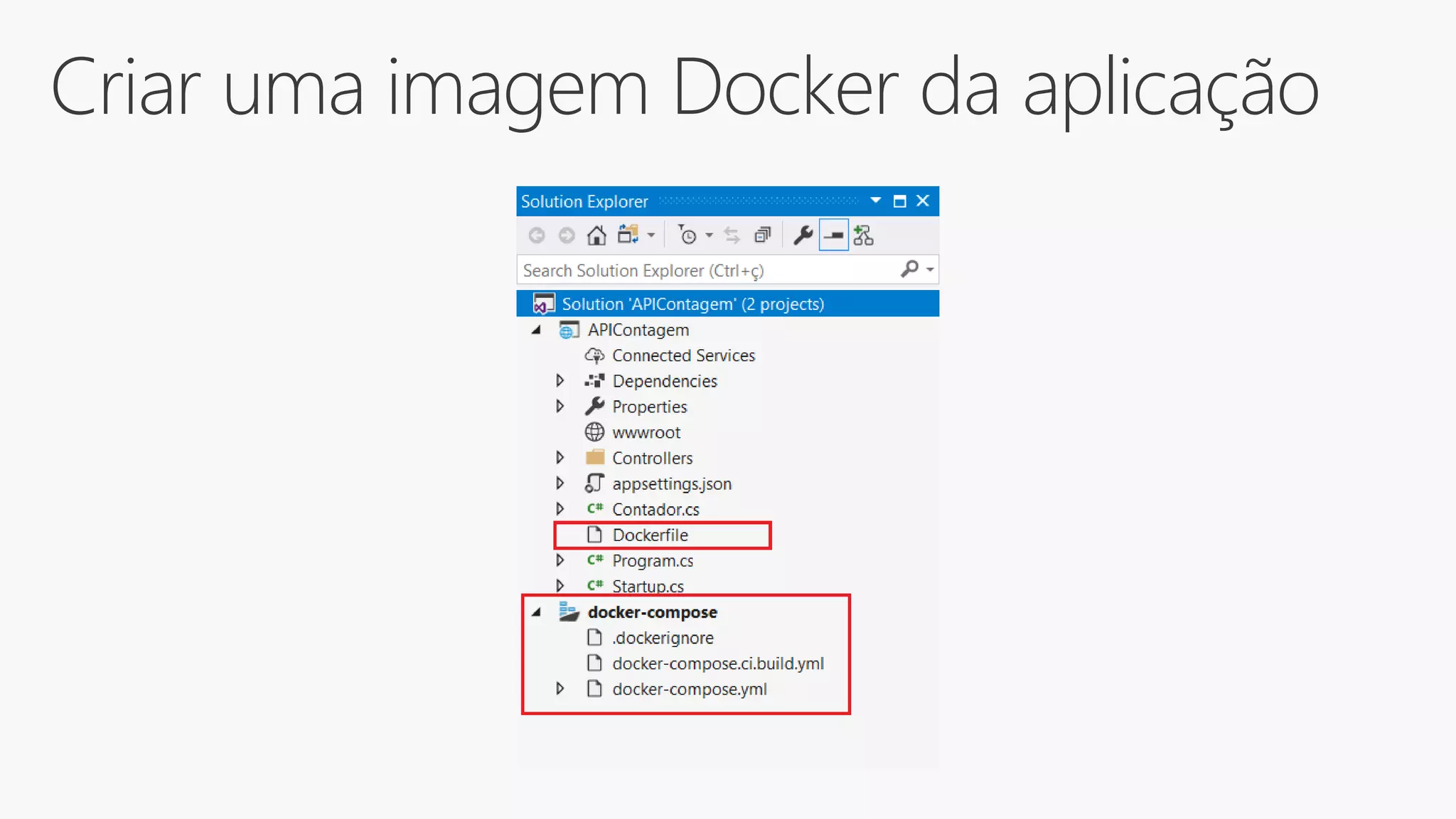 Criar uma imagem Docker da aplicação
 