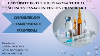 UNIVERSITY INSTITUE OF PHARMACEUTICAL
SCIENCES, PANJAB UNIVERSITY,CHANDIGARH
 