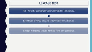 Containers and closure system of parenterals. | PPTX
