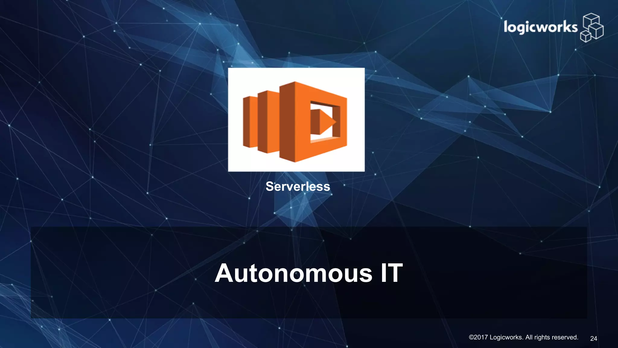 ©2017 Logicworks. All rights reserved. Autonomous IT 24 Serverless 