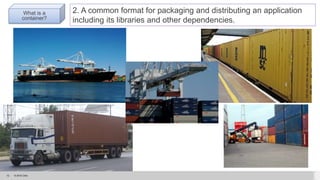 © 2015 Citrix.12
2. A common format for packaging and distributing an application
including its libraries and other dependencies.
What is a
container?
 