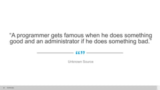 © 2015 Citrix.20
“”
“A programmer gets famous when he does something
good and an administrator if he does something bad.”
Unknown Source
 
