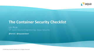 The Container Security Checklist | PDF