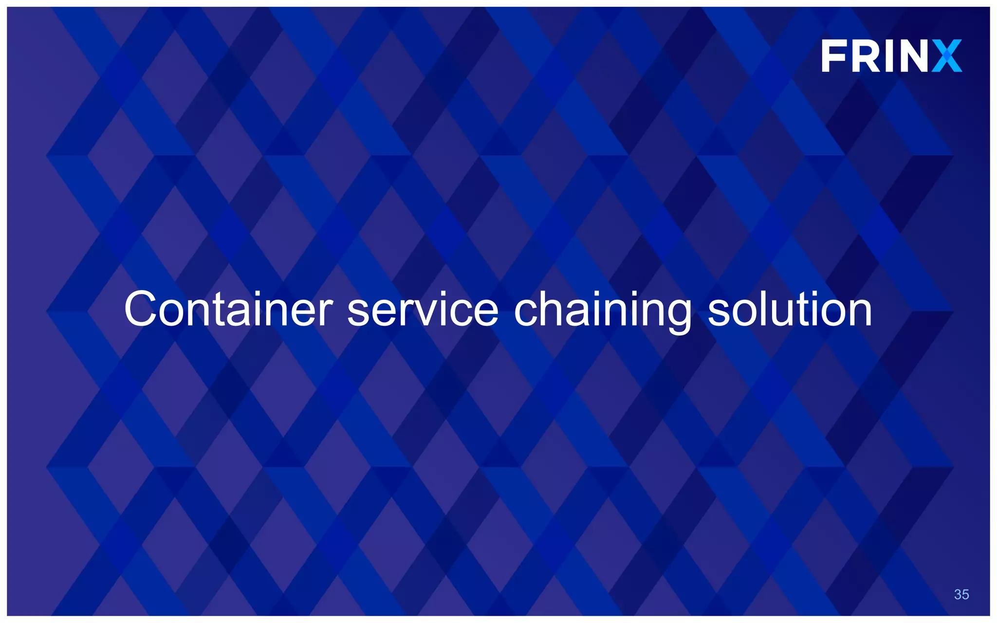 Container service chaining solution
35
 