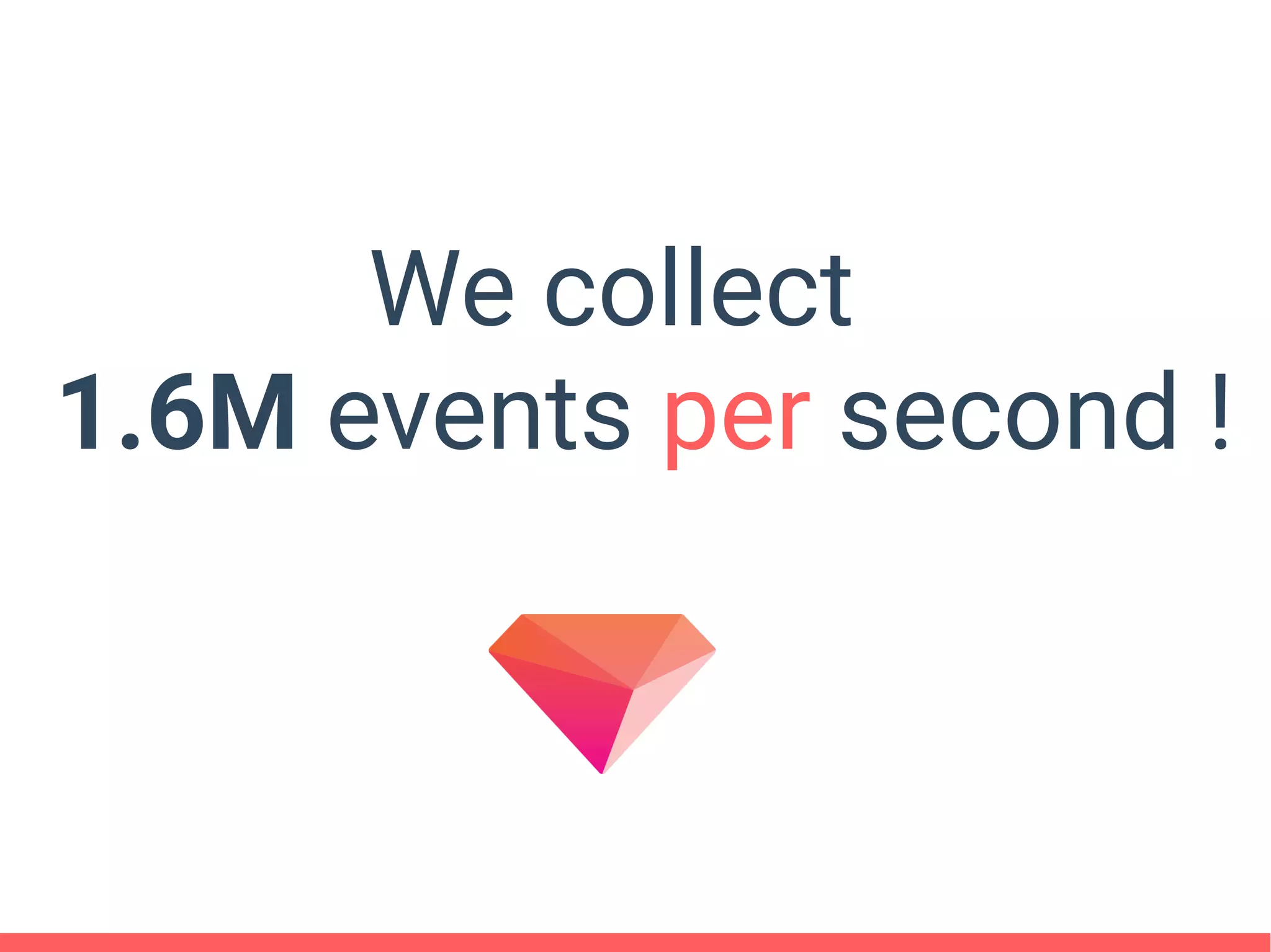 We collect
1.6M events per second !
 