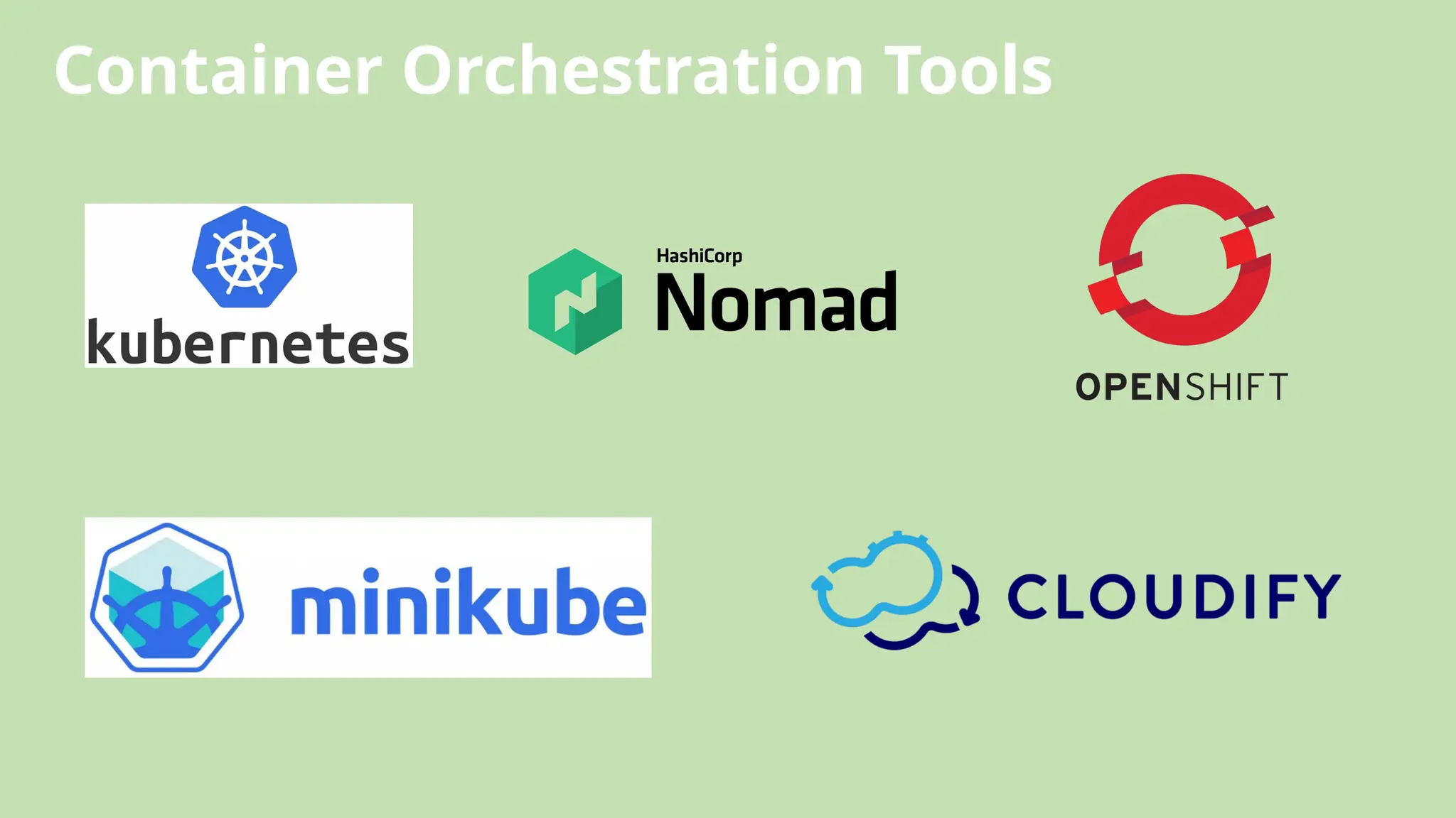Container Orchestration Tools
 