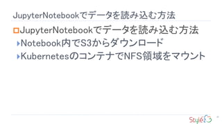 JupyterNotebookǥǩ`iz෽
20
?JupyterNotebookǥǩ`iz෽
?NotebookڤS3`
?KubernetesΥƥʤNFSIޥ
 