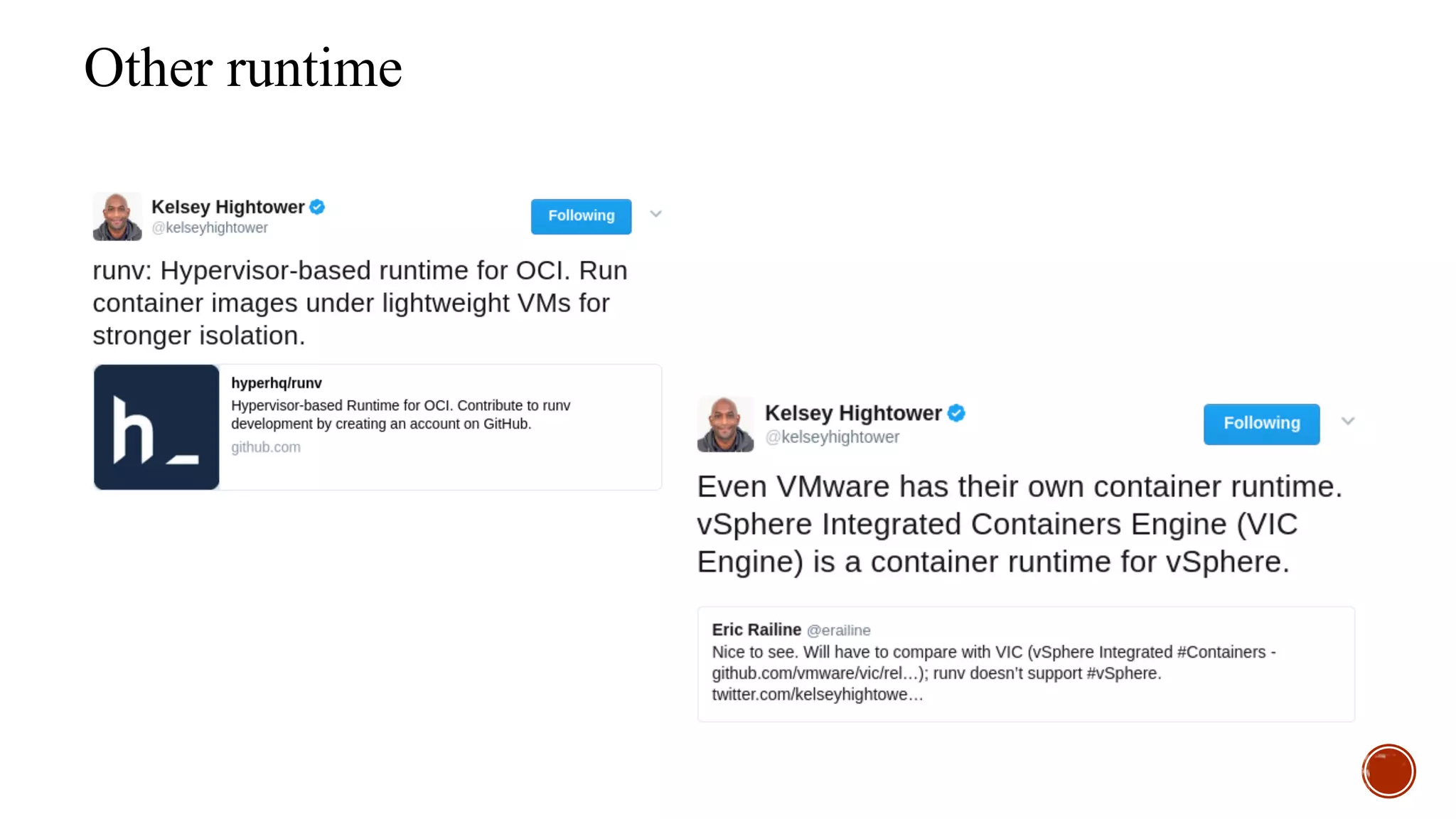 Image formats
Layered
Overlay filesystems/Graph drivers
chrootDirectory
Archive
#OCI
#ACI
 