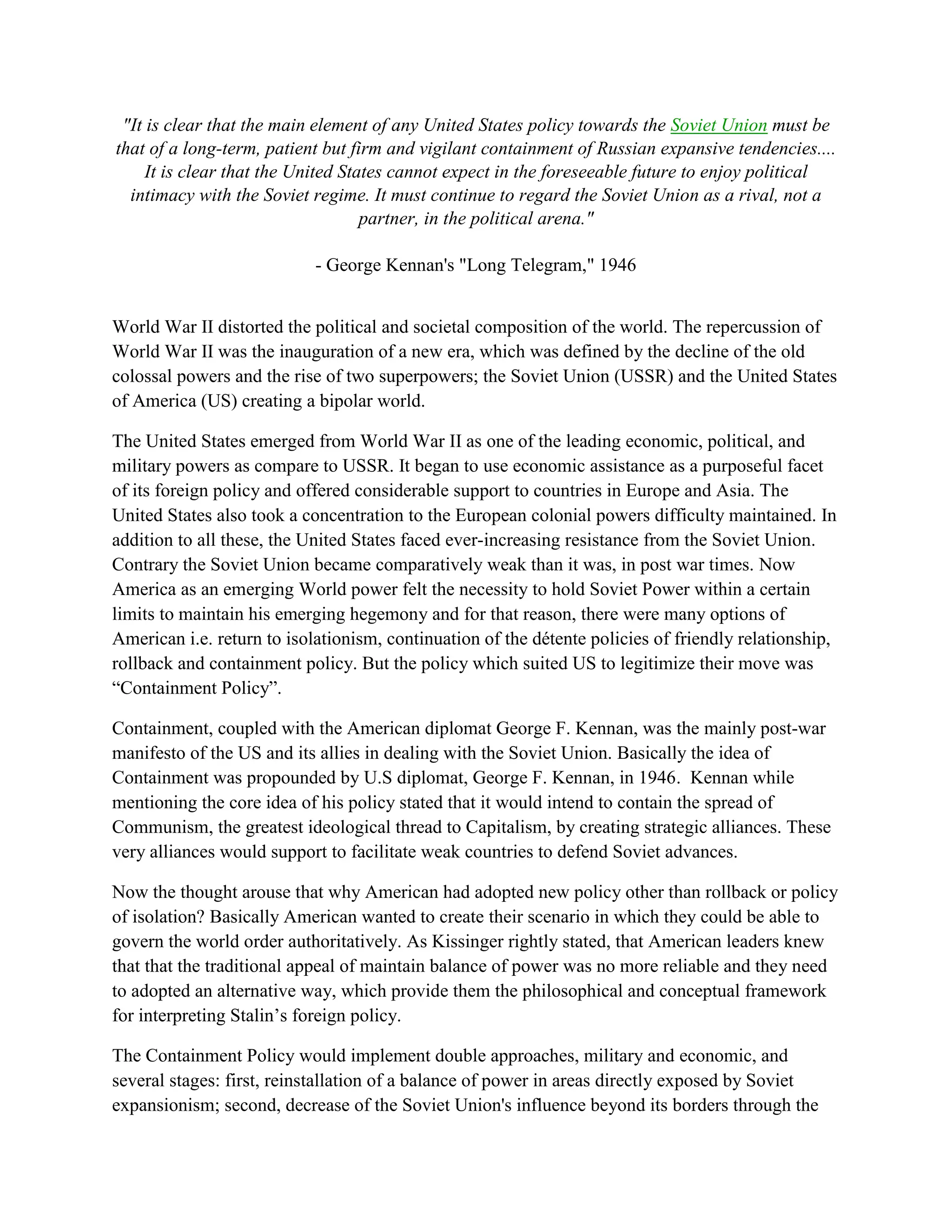 Containment policy critique | DOCX