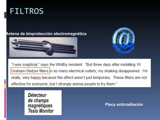 FILTROS Antena de bioprotección electromagnética   Placa antirradiación 
