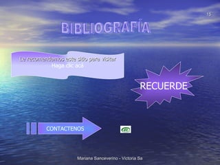 CONTACTENOS Le recomendamos este sitio para visitar Haga clic acá RECUERDE BIBLIOGRAFÍA 