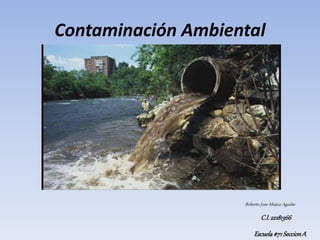 Contaminación Ambiental
Roberto Jose Mujica Aguilar
C.I.22181366
Escuela#71SeccionA
 
