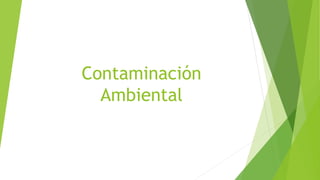 Contaminación
Ambiental
 