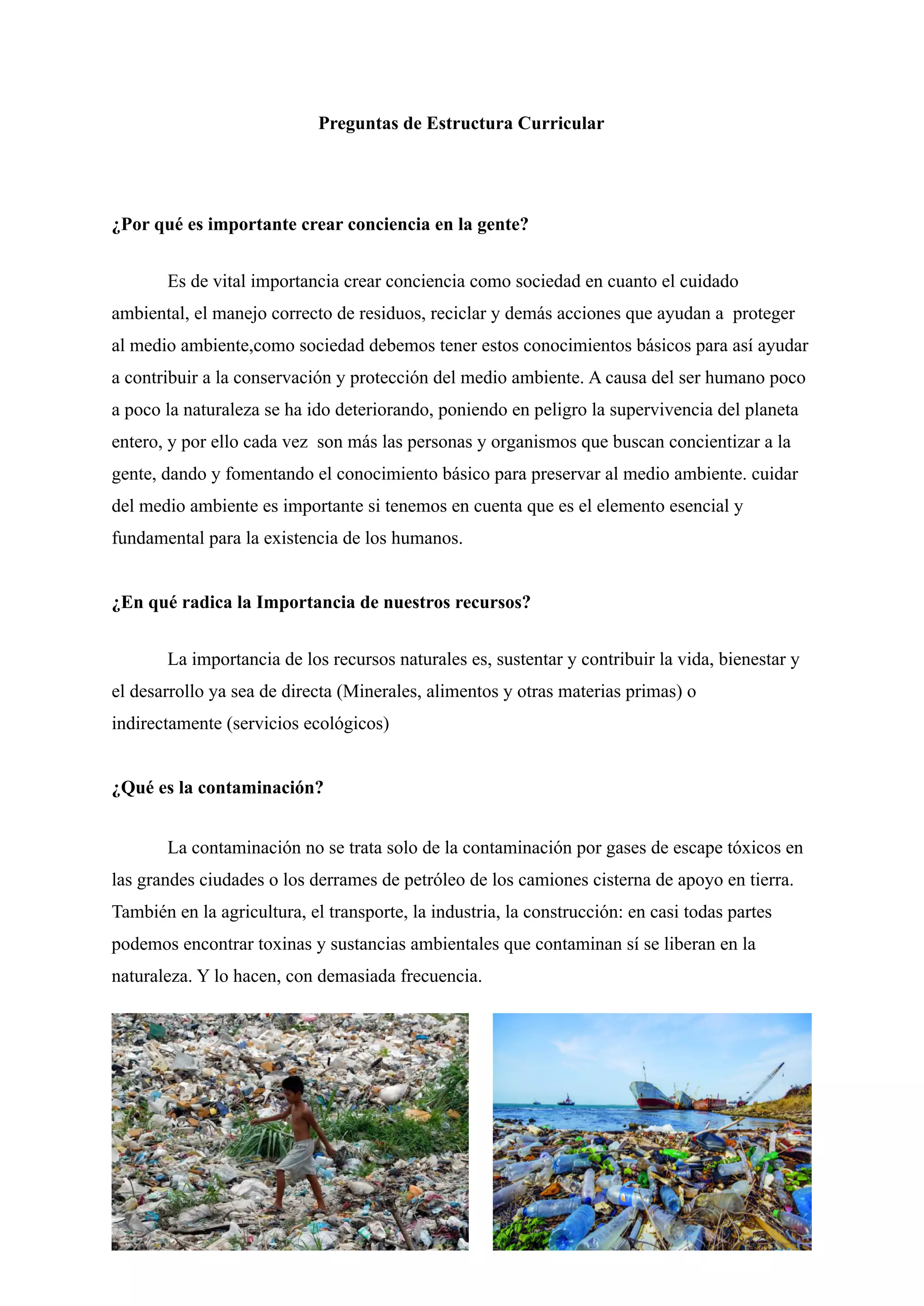 Contaminación ambiental causada por el mal manejo de basuras y residuos ...