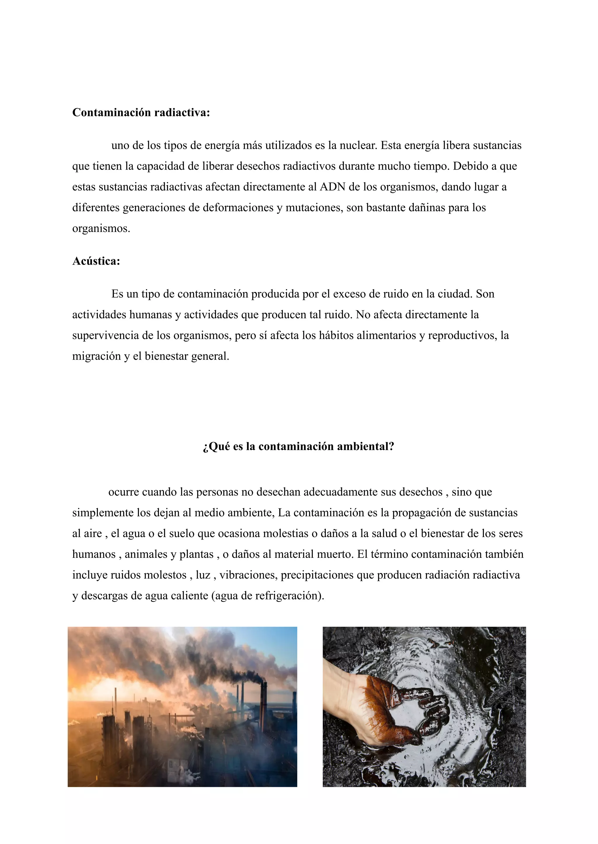 Contaminación ambiental causada por el mal manejo de basuras y residuos ...