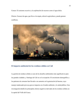 Contaminación ambiental causada por el mal manejo de basuras y residuos ...