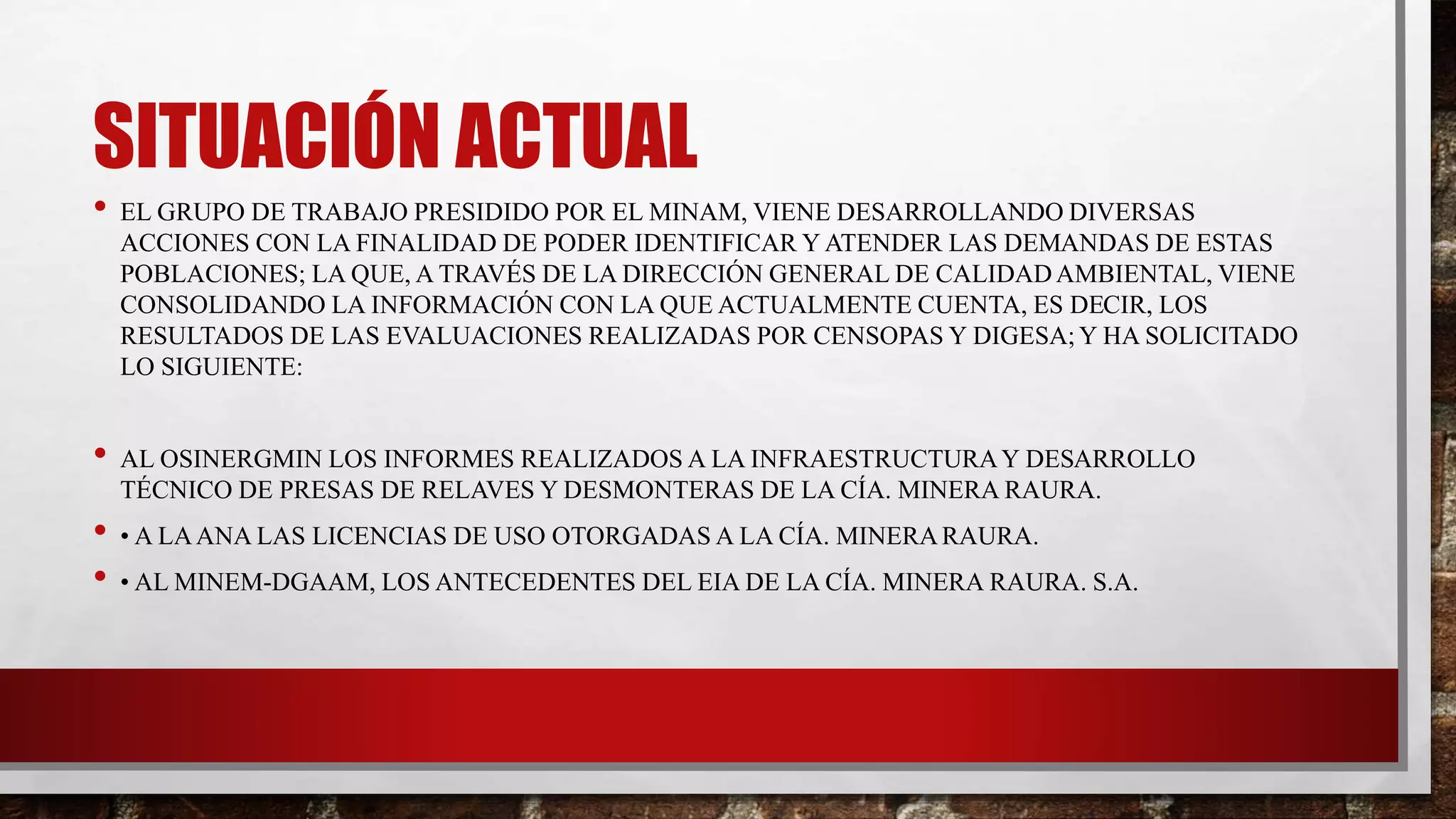 Contaminación ambiental en cia minera raura.pptx