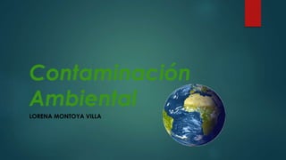 Contaminación
Ambiental
LORENA MONTOYA VILLA
 