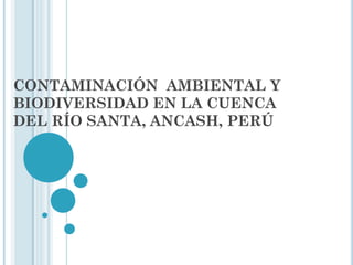 CONTAMINACIÓN AMBIENTAL Y
BIODIVERSIDAD EN LA CUENCA
DEL RÍO SANTA, ANCASH, PERÚ
 