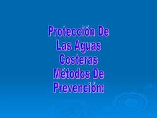 Protección De Las Aguas Costeras Métodos De Prevención: 