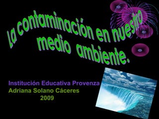Institución Educativa Provenza
Adriana Solano Cáceres
2009
 