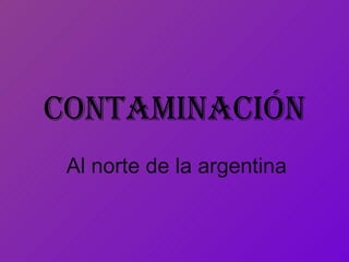 contaminación Al norte de la argentina 