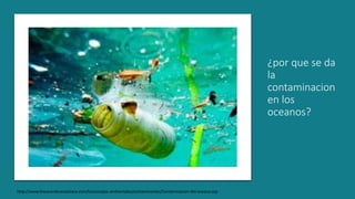 ¿por que se da
la
contaminacion
en los
oceanos?
http://www.lineaverdeceutatrace.com/lv/consejos-ambientales/contaminantes/Contaminacion-del-oceano.asp
 