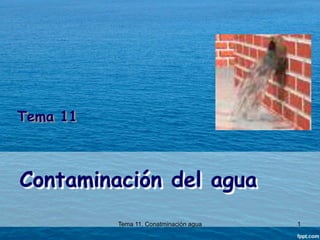 Tema 11. Conatminación agua 1
Contaminación del agua
Tema 11
 