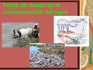 Fotos de riesgo de la
contaminación del agua
 