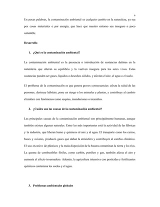 Contaminación ambiental causada por el mal manejo de basuras y residuos ...