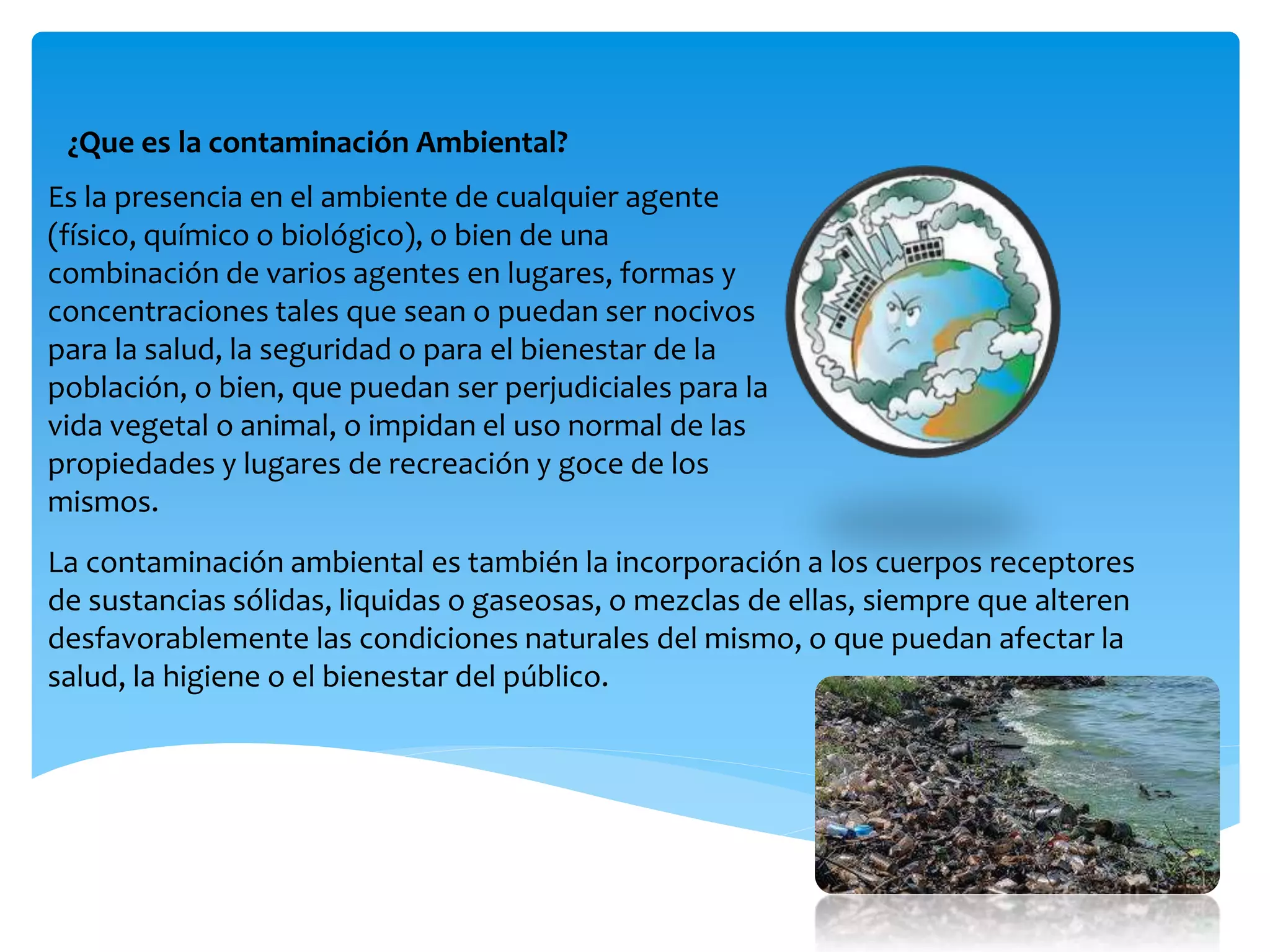 Contaminacion ambiental powerpoint | PPT