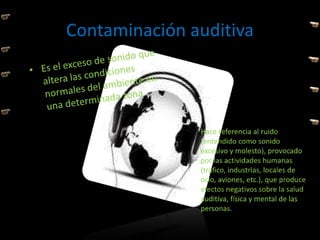Contaminacion auditiva